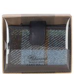 Ashwood Leather & Harris Tweed® Cloth RFID Secure Wallet Brown/Mcload: TW-16-01-BM