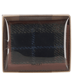 Versatile Ashwood Leather & Harris Tweed® Cloth RFID Secure Wallet Tan/Green/Red: TW-17-08-TR