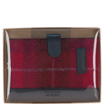 Ashwood Leather & Harris Tweed® Cloth A6 Notebook Navy/Pink: TW-18-06-NP