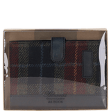 Ashwood Leather & Harris Tweed® Cloth A6 Notebook Black/Green/Red: TW-18-07-BR