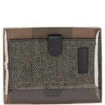 Ashwood Leather & Harris Tweed® Cloth A6 Notebook Brown/Green: TW-18-09-BG
