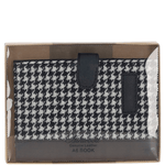 Ashwood Leather & Harris Tweed® Cloth A6 Notebook Black/White: TW-18-012-BW