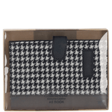 Ashwood Leather & Harris Tweed® Cloth A6 Notebook Black/White: TW-18-012-BW