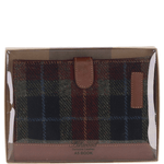 Ashwood Leather & Harris Tweed® Cloth A5 Notebook Tan/Green/Red: TW-19-08-TR