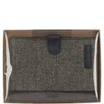 Ashwood Leather & Harris Tweed® Cloth A5 Notebook Brown/Green: TW-19-09-BG