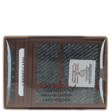 Ashwood Leather & Harris Tweed® Cloth Stylish Flat Card Holder Tan/Mcload: TW-52-02-TM