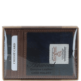 Ashwood Leather & Harris Tweed® Cloth Stylish Flat Card Holder Tan/Watch: TW-52-04-TW