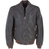 Ashwood Leather Vintage Style Rub Off Jacket in Coffee Brown: Samos