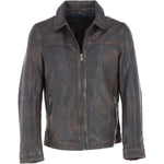 Ashwood Mens Leather Biker Jacket Coffee/Brown: AMJ-9