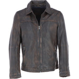 Ashwood Mens Leather Biker Jacket Coffee/Brown: AMJ-9