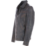 Ashwood Mens Leather Biker Jacket Coffee/Brown: AMJ-9