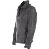 Ashwood Mens Leather Biker Jacket Coffee/Brown: AMJ-9