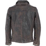 Ashwood Mens Leather Biker Jacket Coffee/Brown: AMJ-9