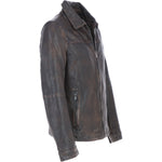Ashwood Mens Leather Biker Jacket Coffee/Brown: AMJ-9