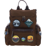 Fenland England Explorer Patch Backpack Brandy/Green: FEN-745