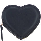 Elegant Heart-Shaped RFID Leather Keyring Purse Black: Y-71