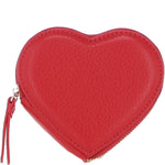 Elegant Heart-Shaped RFID Leather Keyring Purse Red: Y-71