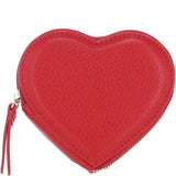 Elegant Heart-Shaped RFID Leather Keyring Purse Red: Y-71