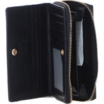 Brampton London Hair-On Leather RFID Zip-Around Purse Black: P-28/H