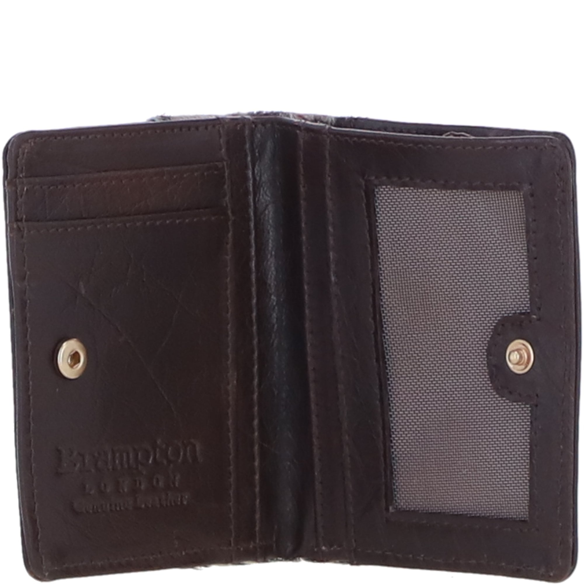 Brampton London Hair-On Hide Accent RFID Protected Leather Purse Brown: P-27/H
