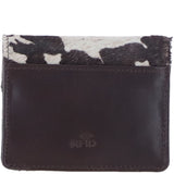Brampton London Hair-On Hide Accent RFID Protected Leather Purse Brown: P-27/H