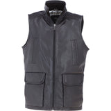 Ashwood Men's Leather Waistcoat | Classic Zip-Up Body Warmer Light Brown: LUMS