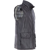 Ashwood Men's Leather Waistcoat | Classic Zip-Up Body Warmer Light Brown: LUMS