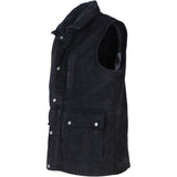 Ashwood Men's Leather Waistcoat Black/Black Snuff: LUCK