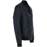 Men’s Genuine Leather Trapper Bomber Jacket Black: Bomber W25