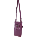 Ashwood Leather Smart Tab Cross Body Bag Wine: 63621/Tab