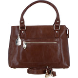 Ashwood Leather Ladies Handbag with Detachable Crossbody Strap in Tan: C-73