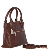 Ashwood Leather Ladies Handbag with Detachable Crossbody Strap in Tan: C-73