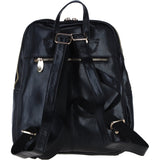 Ashwood Leather Backpack with Multiple Pockets and Golden Hardware in Black: C-74