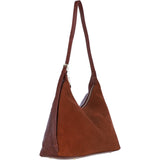 Ashwood Leather and Suede Shoulder Bag with Adjustable Strap Tan: S-53