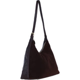 Ashwood Leather and Suede Shoulder Bag with Adjustable Strap Brown: S-53