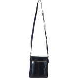 Ashwood Leather Crossbody Bag with Adjustable Strap in Black: C-71