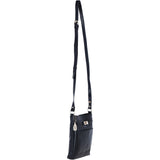 Ashwood Leather Crossbody Bag with Adjustable Strap in Black: C-71
