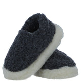 Soft and Cosy Full Woollen Unisex Indoor Slippers in Graphite: Pantofole