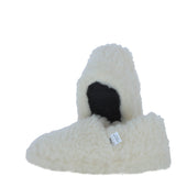Soft and Cosy Full Woollen Unisex Indoor Slippers in Natural: Pantofole