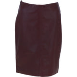 Stylish Leather Pencil Skirt Burgandy: skirt 21