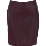 Stylish Leather Pencil Skirt Burgandy: skirt 18