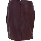 Stylish Leather Pencil Skirt Burgandy: skirt 18