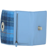 Exquisite Ashwood Leather & Harris Tweed® Cloth Twist-Lock Baby Blue: TW-11-19-bb