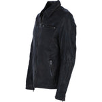 Ashwood's Genuine Leather Regular Fit Jacket with Zip Closure in Black: 79-258