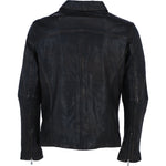 Ashwood's Genuine Leather Regular Fit Jacket with Zip Closure in Black: 79-258