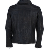Ashwood's Genuine Leather Regular Fit Jacket with Zip Closure in Black: 79-258