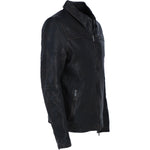 Ashwood's Genuine Leather Regular Fit Jacket with Zip Closure in Black: 79-258