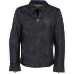 Ashwood's Genuine Leather Regular Fit Jacket with Zip Closure in Coffee: 79-258
