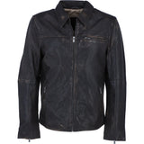 Ashwood's Genuine Leather Regular Fit Jacket with Zip Closure in Coffee: 79-258