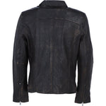 Ashwood's Genuine Leather Regular Fit Jacket with Zip Closure in Coffee: 79-258